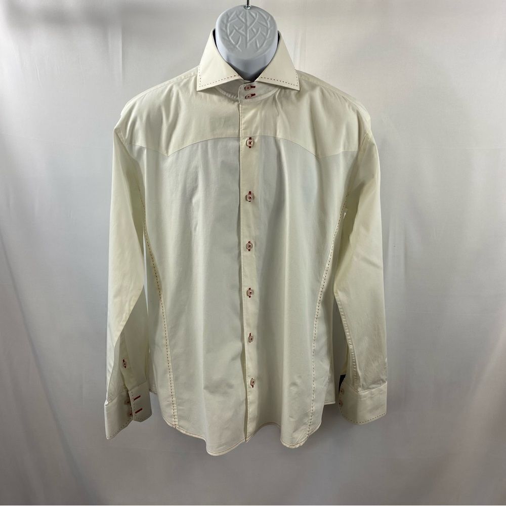 Stone Rose White with floral Collar, Cuffs